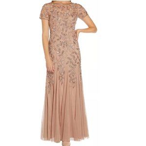 Floral-Design Embellished Gown. Brand NEW!